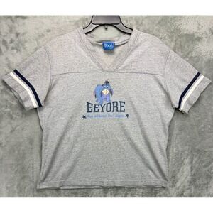 VTG Pooh Disney Eeyore Youth Tee T Shirt 44" Chest Gray Cotton
